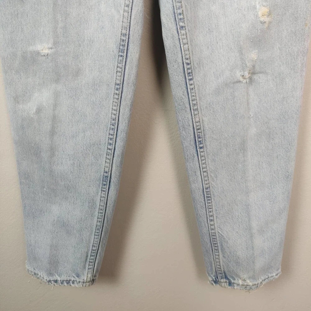 Vtg Levi's Jeans Women's 26 550 Light Wash Tapered Zip Fly 90's Distressed_4